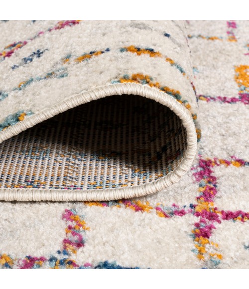 MOROCCAN HYPE Area Rug Moroccan HYPE Boho Vintage Diamond Ivory/Multi 2 ft. x 10 ft. Runner Rug