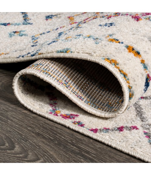 MOROCCAN HYPE Area Rug Moroccan HYPE Boho Vintage Diamond Ivory/Multi 2 ft. x 10 ft. Runner Rug