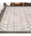Moroccan HYPE Boho Vintage Diamond Ivory/Multi 3 ft. x 5 ft. Area Rug