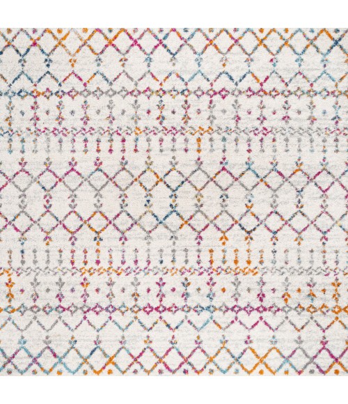MOROCCAN HYPE Area Rug Moroccan HYPE Boho Vintage Diamond Ivory/Multi 5' Square Area Rug