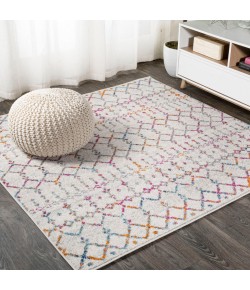 Jonathany Moroccan Hype MOH101E Ivory/Multi Area Rug 5 ft. X 5 ft. Square