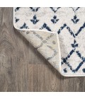 MOROCCAN HYPE Area Rug Moroccan HYPE Boho Vintage Diamond Cream/Navy 5 ft. x 8 ft. Area Rug