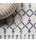 MOROCCAN HYPE Area Rug Moroccan HYPE Boho Vintage Diamond Cream/Navy 5 ft. x 8 ft. Area Rug