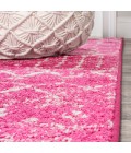 Moroccan HYPE Boho Vintage Diamond Fuchsia/Ivory 8 ft. x 10 ft. Area Rug