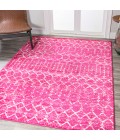 Moroccan HYPE Boho Vintage Diamond Fuchsia/Ivory 8 ft. x 10 ft. Area Rug