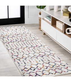 Jonathany Moroccan Hype MOH101H Cream/Multi Area Rug 2 ft. 3 in. X 8 ft. Runner