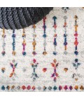 Moroccan Hype Boho Vintage Diamond Cream/Multi 2 ft. x 8 ft. Runner Rug