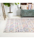 MOROCCAN HYPE Area Rug Moroccan HYPE Boho Vintage Diamond Cream/Multi 8 ft. x 10 ft. Area Rug