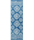 MOROCCAN HYPE Area Rug Moroccan HYPE Boho Vintage Tribal Blue/White 2 ft. x 8 ft. Runner Rug