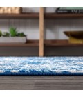 MOROCCAN HYPE Area Rug Moroccan HYPE Boho Vintage Tribal Blue/White 2 ft. x 8 ft. Runner Rug