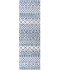 MOROCCAN HYPE Area Rug Moroccan HYPE Boho Vintage Tribal Cream/Blue 2 ft. x 8 ft. Runner Rug