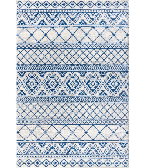 MOROCCAN HYPE Area Rug Moroccan HYPE Boho Vintage Tribal Cream/Blue 3 ft. x 5 ft. Area Rug