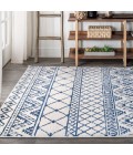 MOROCCAN HYPE Area Rug Moroccan HYPE Boho Vintage Tribal Cream/Blue 3 ft. x 5 ft. Area Rug
