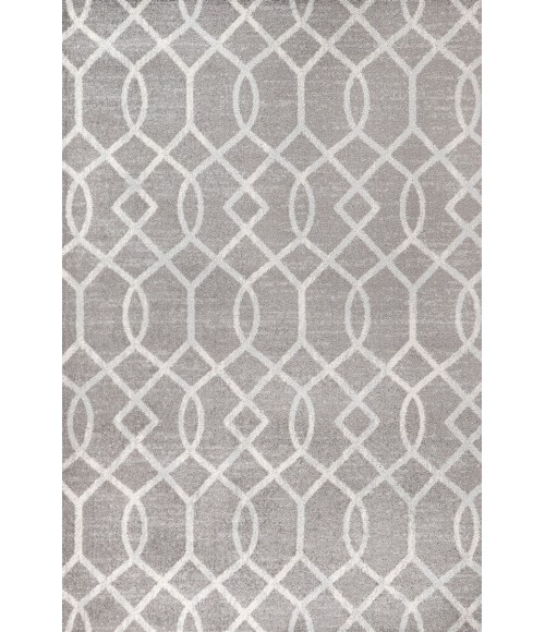 MOROCCAN HYPE Area Rug Asilah Ogee Fretwork Dark Gray/Cream 5 ft. x 8 ft. Area Rug