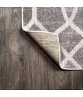 MOROCCAN HYPE Area Rug Asilah Ogee Fretwork Dark Gray/Cream 2 ft. x 8 ft. Runner Rug