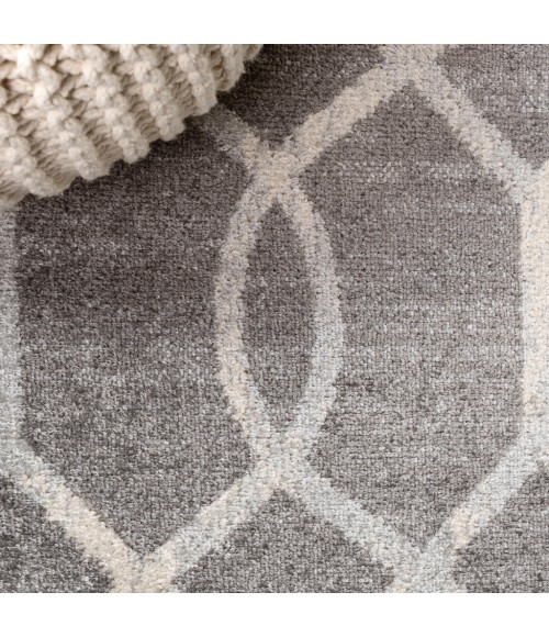 MOROCCAN HYPE Area Rug Asilah Ogee Fretwork Dark Gray/Cream 2 ft. x 8 ft. Runner Rug