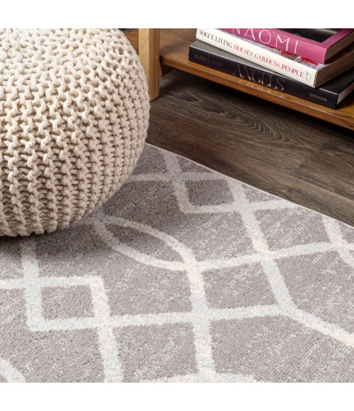 MOROCCAN HYPE Area Rug Asilah Ogee Fretwork Dark Gray/Cream 2 ft. x 8 ft. Runner Rug