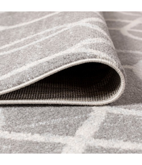 MOROCCAN HYPE Area Rug Asilah Ogee Fretwork Dark Gray/Cream 2 ft. x 8 ft. Runner Rug