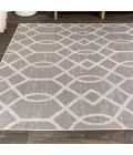MOROCCAN HYPE Area Rug Asilah Ogee Fretwork Dark Gray/Cream 5 ft. x 8 ft. Area Rug