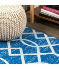 MOROCCAN HYPE Area Rug Asilah Ogee Fretwork Blue/Gray 5 ft. x 8 ft. Area Rug
