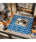 MOROCCAN HYPE Area Rug Asilah Ogee Fretwork Blue/Gray 5 ft. x 8 ft. Area Rug