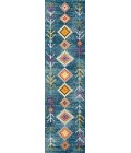 MOROCCAN HYPE Area Rug Tribal Love Geometric Dark Blue/Multi 2 ft. x 8 ft. Runner Rug