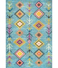 Tribal Love Geometric Light Blue/Multi 8 ft. x 10 ft. Area Rug
