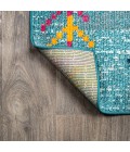 Tribal Love Geometric Light Blue/Multi 8 ft. x 10 ft. Area Rug