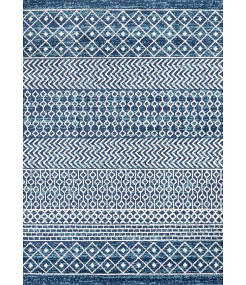 MOROCCAN HYPE Area Rug Arta Moroccan Vintage Geometric Rug Navy/Cream 4 ft. x 6 ft. Area Rug
