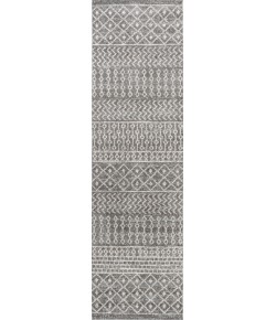 Jonathany Moroccan Hype MOH106B Gray/Cream Area Rug 2 ft. 3 in. X 8 ft. Runner