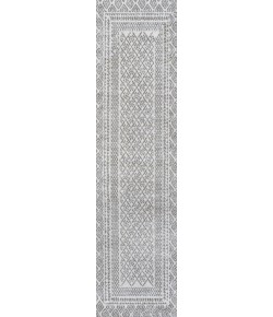 Jonathany Moroccan Hype MOH107A Ivory/Dark Gray Area Rug 2 ft. 3 in. X 8 ft. Runner