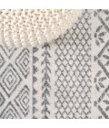 MOROCCAN HYPE Area Rug Athens Modern Geometric Boho Ivory/Dark Gray 2 ft. x 8 ft. Runner Rug