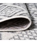 MOROCCAN HYPE Area Rug Athens Modern Geometric Boho Ivory/Dark Gray 2 ft. x 8 ft. Runner Rug
