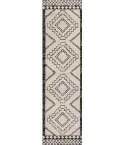 Jonathany Moroccan Hype MOH200A Cream/Black Area Rug 2 ft. 3 in. X 8 ft. Runner
