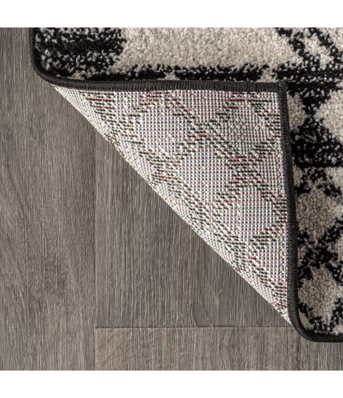 MOROCCAN HYPE Area Rug Amir Moroccan Beni Souk Cream/Black 4 ft. x 6 ft. Area Rug