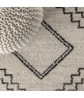 MOROCCAN HYPE Area Rug Amir Moroccan Beni Souk Cream/Black 4 ft. x 6 ft. Area Rug