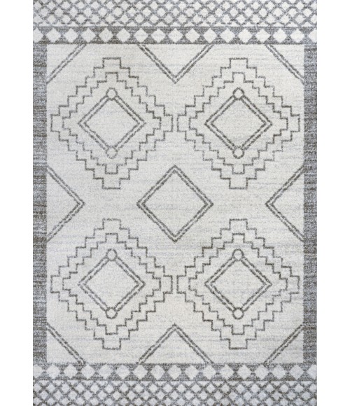 MOROCCAN HYPE Area Rug Amir Moroccan Beni Souk Cream/Gray 8 ft. x 10 ft. Area Rug