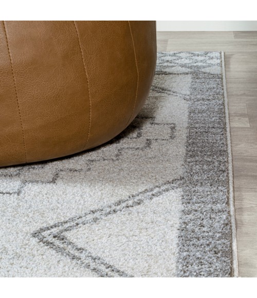 MOROCCAN HYPE Area Rug Amir Moroccan Beni Souk Cream/Gray 8 ft. x 10 ft. Area Rug
