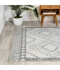 MOROCCAN HYPE Area Rug Amir Moroccan Beni Souk Cream/Gray 8 ft. x 10 ft. Area Rug