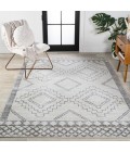 MOROCCAN HYPE Area Rug Amir Moroccan Beni Souk Cream/Gray 8 ft. x 10 ft. Area Rug