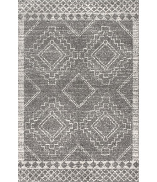 MOROCCAN HYPE Area Rug Amir Moroccan Beni Souk Gray/Cream 8 ft. x 10 ft. Area Rug