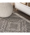 MOROCCAN HYPE Area Rug Amir Moroccan Beni Souk Gray/Cream 8 ft. x 10 ft. Area Rug