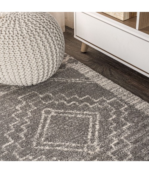 MOROCCAN HYPE Area Rug Amir Moroccan Beni Souk Gray/Cream 8 ft. x 10 ft. Area Rug