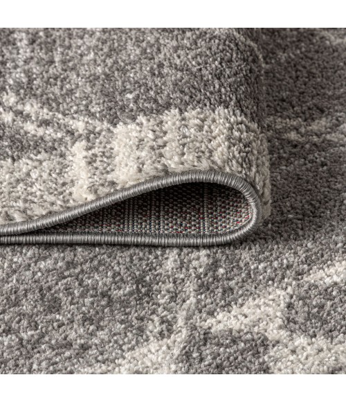 MOROCCAN HYPE Area Rug Amir Moroccan Beni Souk Gray/Cream 5' Square Area Rug