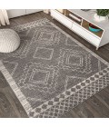 MOROCCAN HYPE Area Rug Amir Moroccan Beni Souk Gray/Cream 8 ft. x 10 ft. Area Rug