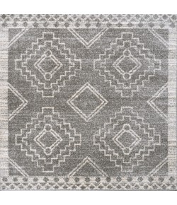 Jonathany Moroccan Hype MOH200C Gray/Cream Area Rug 6 ft. 7 in. X 6 ft. 7 in. Square