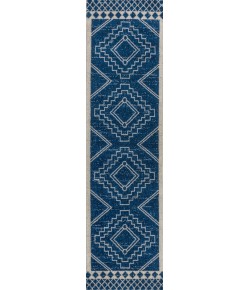Jonathany Moroccan Hype MOH200D Navy/Ivory Area Rug 2 ft. 3 in. X 8 ft. Runner