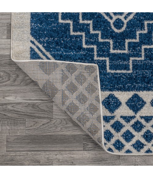 MOROCCAN HYPE Area Rug Amir Moroccan Beni Souk Navy/Ivory 4 ft. x 6 ft. Area Rug