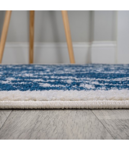 MOROCCAN HYPE Area Rug Amir Moroccan Beni Souk Navy/Ivory 2 ft. x 8 ft. Runner Rug