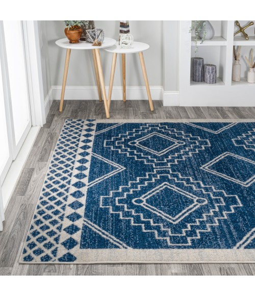 MOROCCAN HYPE Area Rug Amir Moroccan Beni Souk Navy/Ivory 4 ft. x 6 ft. Area Rug